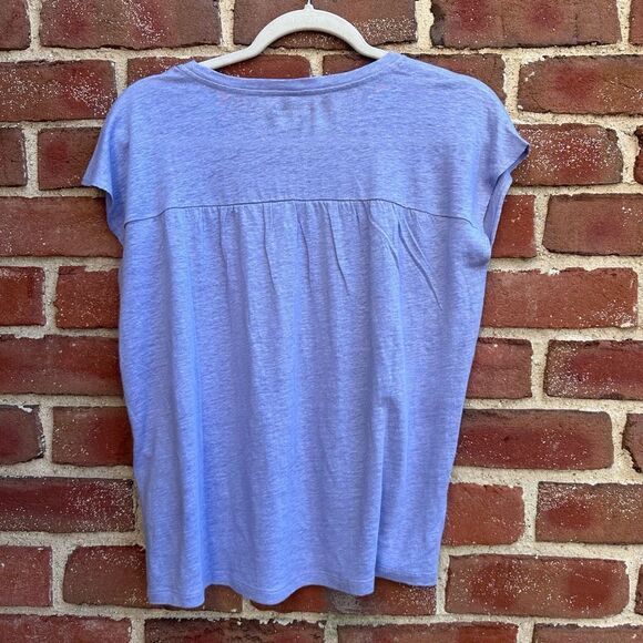 Eileen Fisher Womens $128 Organic Linen Jersey Shirred-Back Top XS NEW - Picture 3 of 10